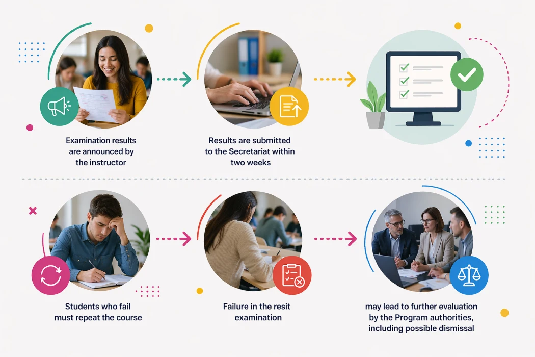 Διαδικασία ανακοίνωσης των αποτελεσμάτων των εξετάσεων, αποτελέσματα αξιολόγησης των φοιτητών και διαδικασίες επανεξέτασης στην τριτοβάθμια εκπαίδευση